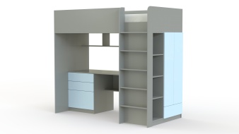 Кровать-чердак Скай Нео 11 BMS из МДФ