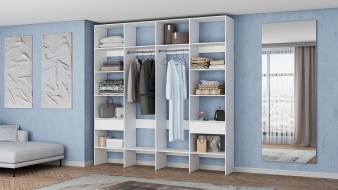 Стеллаж для одежды Мирта 59 BMS для кладовки