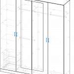 Схема сборки Распашной шкаф Уют BMS