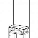 Чертеж Тумба с зеркалом Шейла BMS