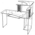 Чертеж Компьютерный стол СК Планета 2 BMS