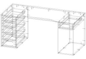 Игровой компьютерный стол Аскард  (1600х700х700)