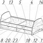 Схема сборки Кровать Лора Нео 13 BMS