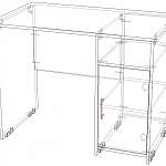 Схема сборки Письменный стол ПС 40-09 BMS
