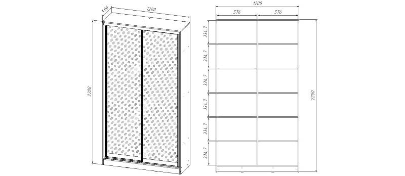 Библиотека Купе Лаки (1200*2200*400)