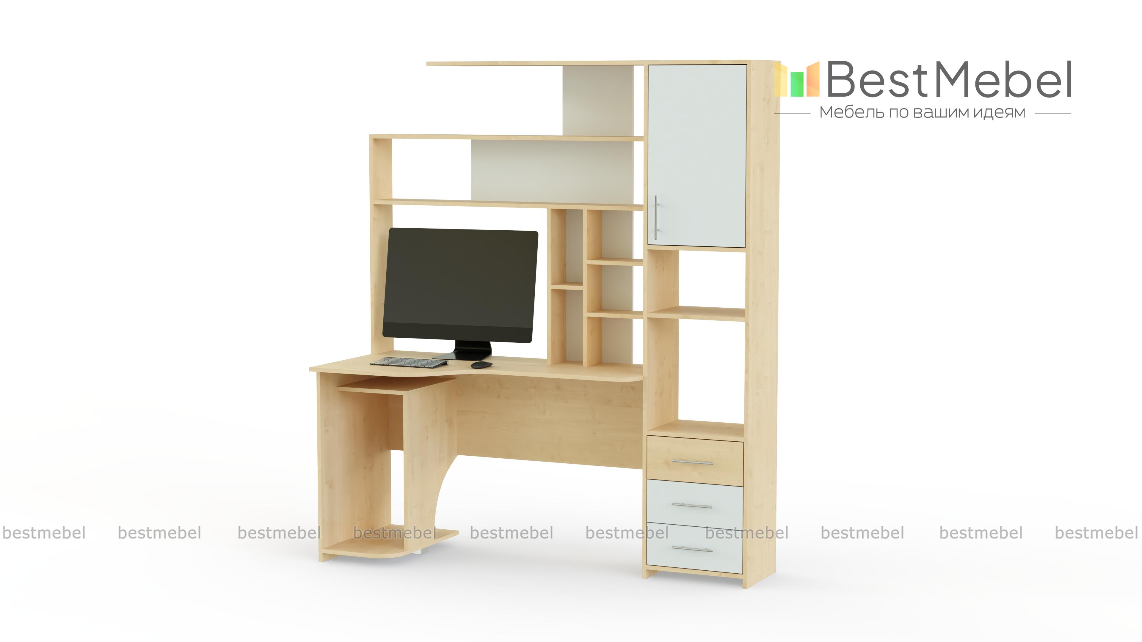 Стол компьютерный Тип 6 BMS - Фото