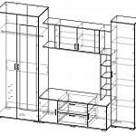 Схема сборки Стенка для гостиной Милан BMS