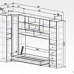Чертеж Шкаф-кровать трансформер Марио 39 BMS