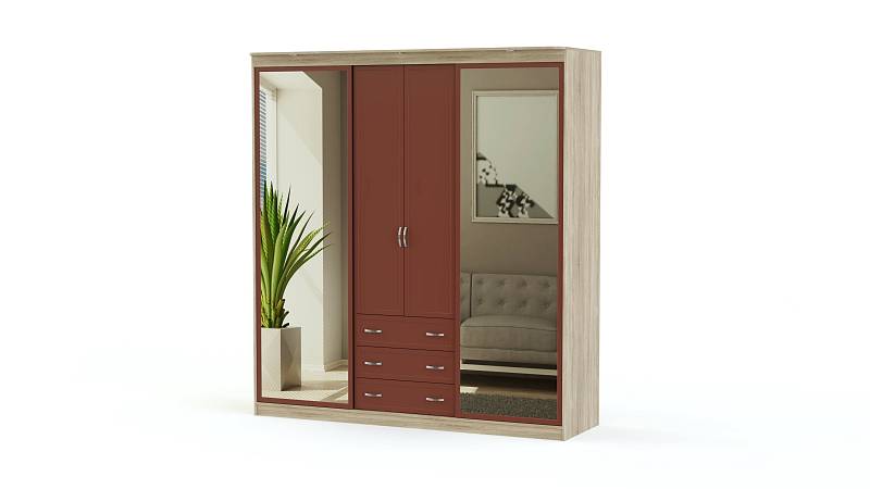 Шкаф-купе Миллениум Р-5Х BMS (2350х2600х650)