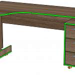 Чертеж Стол угловой компьютерный Нина BMS