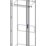 Чертеж Шкаф 1-дверный Юлианна BMS