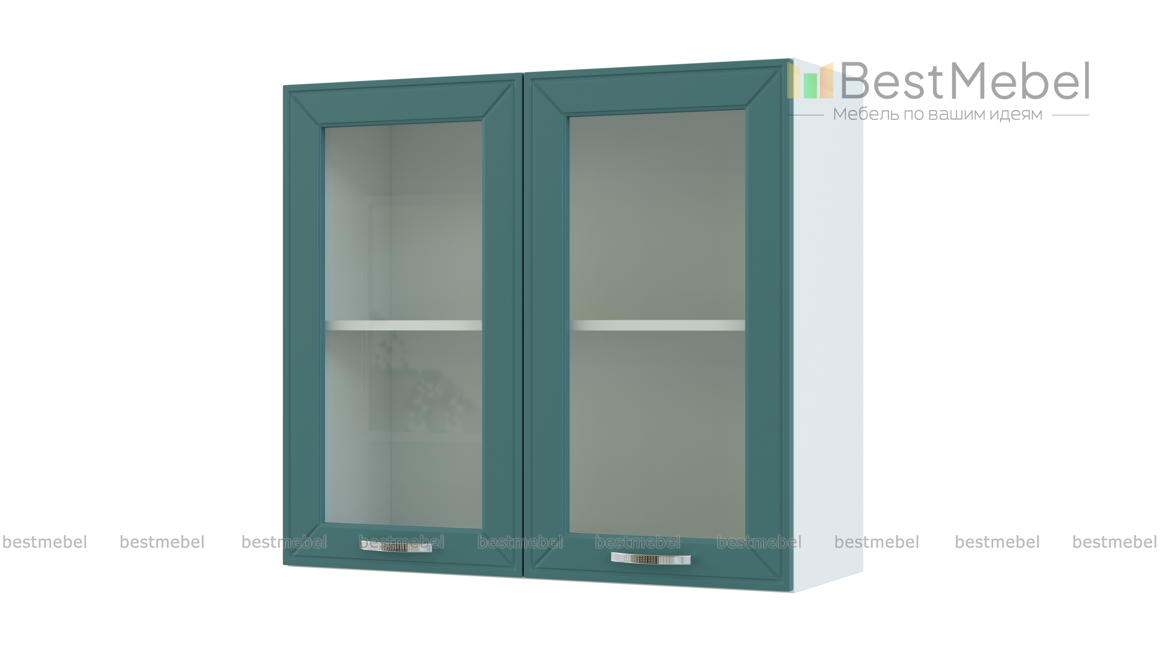 Шкаф навесной витрина Маргарита 2Д BMS