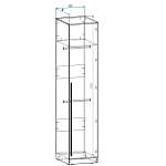 Шкаф распашной Айва 3 BMS(Платяной отсек (2 штанги) (1))