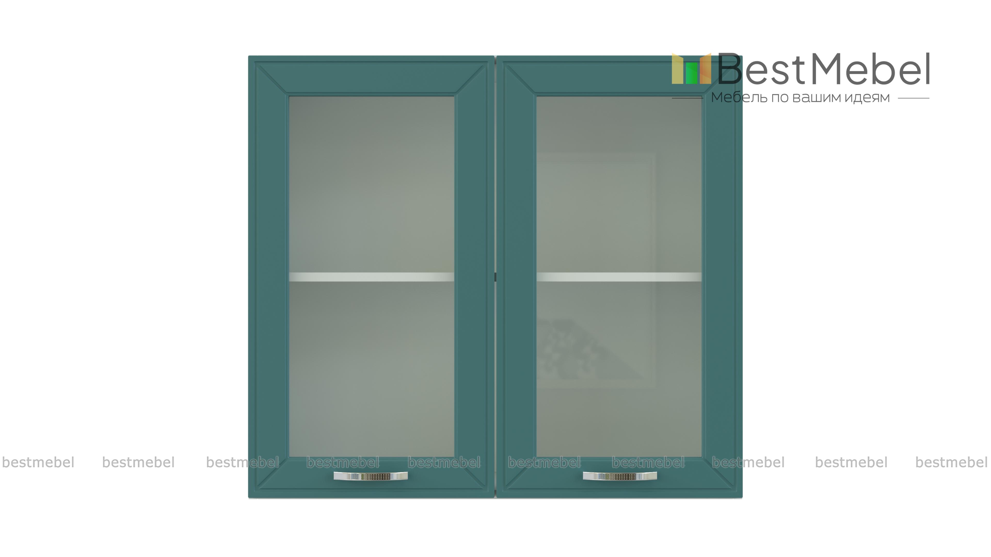 Шкаф навесной витрина Маргарита 2Д BMS - Фото