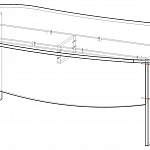 Чертеж Письменный стол 155 BMS