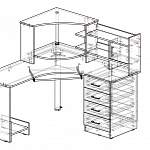 Чертеж Компьютерный стол Скуби-5 BMS
