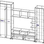 Схема сборки Стенка для гостиной Атлантида-3 BMS